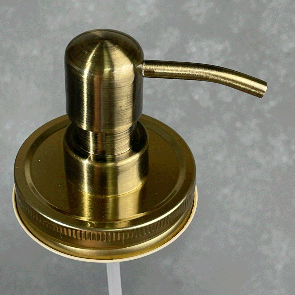 Mason jar soap pump kits and adapters