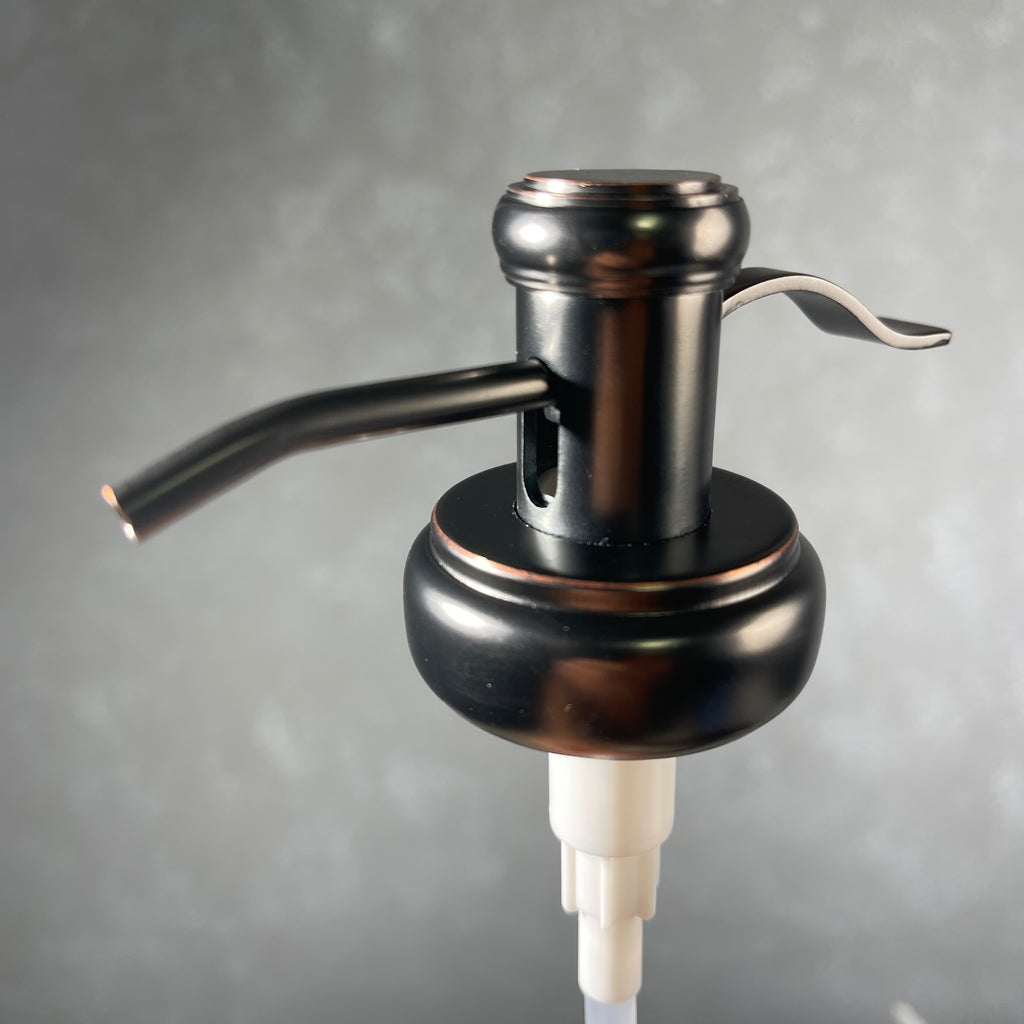 water well style soap pump in oil rubbed bronze finish