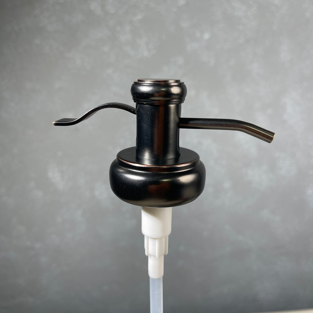 water well style soap pump in oil rubbed bronze finish