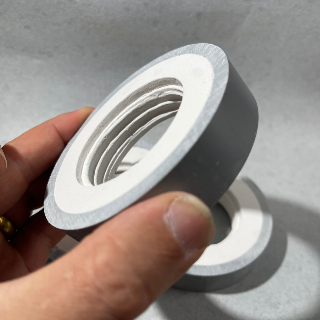 thread mold  foamer pump size for making bottle threads in clay that shrinks 13%