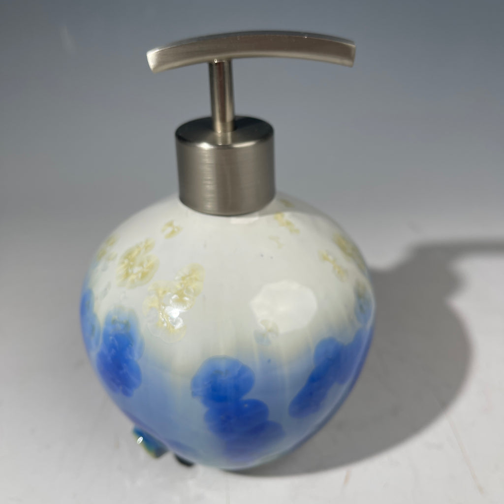 soap dispenser in Santorini sparkle blue white fade