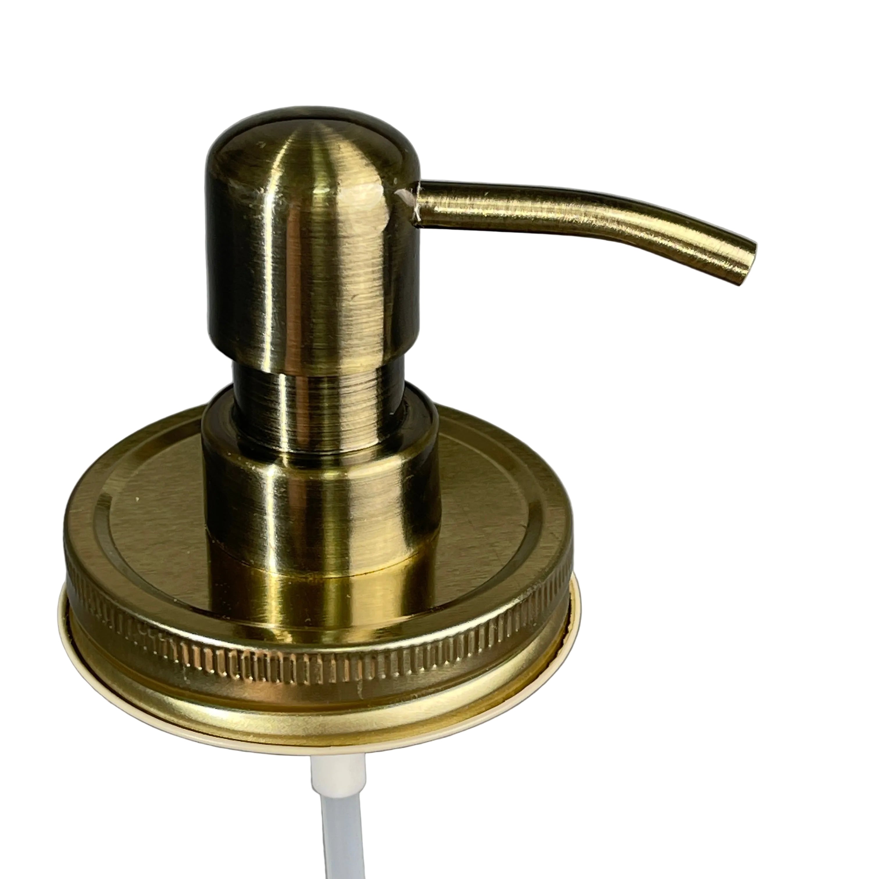 brass finish mason jar soap dispenser kit fits regular mouth mason jar