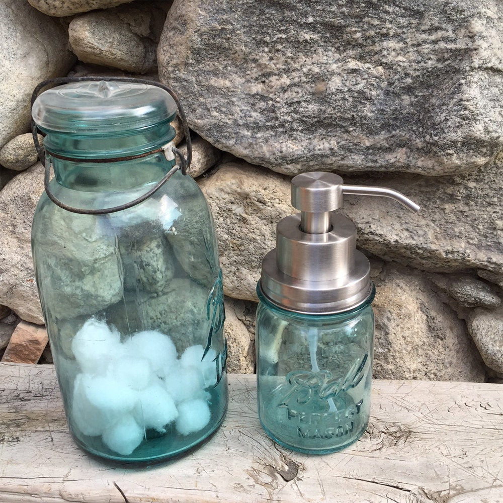 Mason Jar Soap Pump Kit Big Stainless Foamer