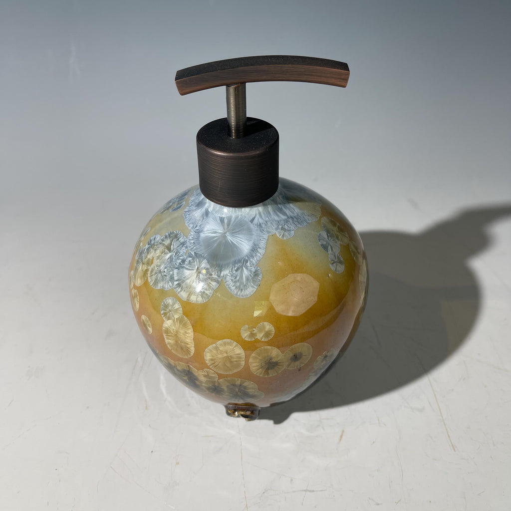 Soap and lotion pump Silver Sunflower Charcoal