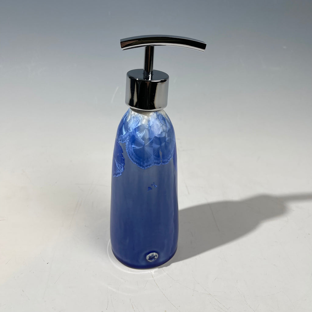 Soap Pump, Lotion and Hand Pump Cobalt crystalline glazed