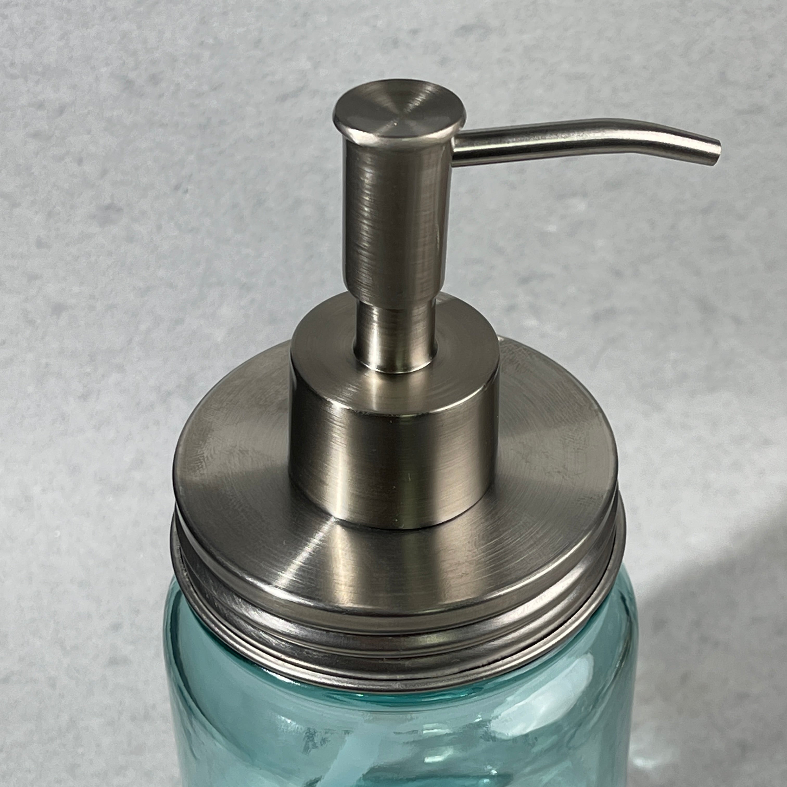  classic skinny head  stainless mason jar soap pump kit