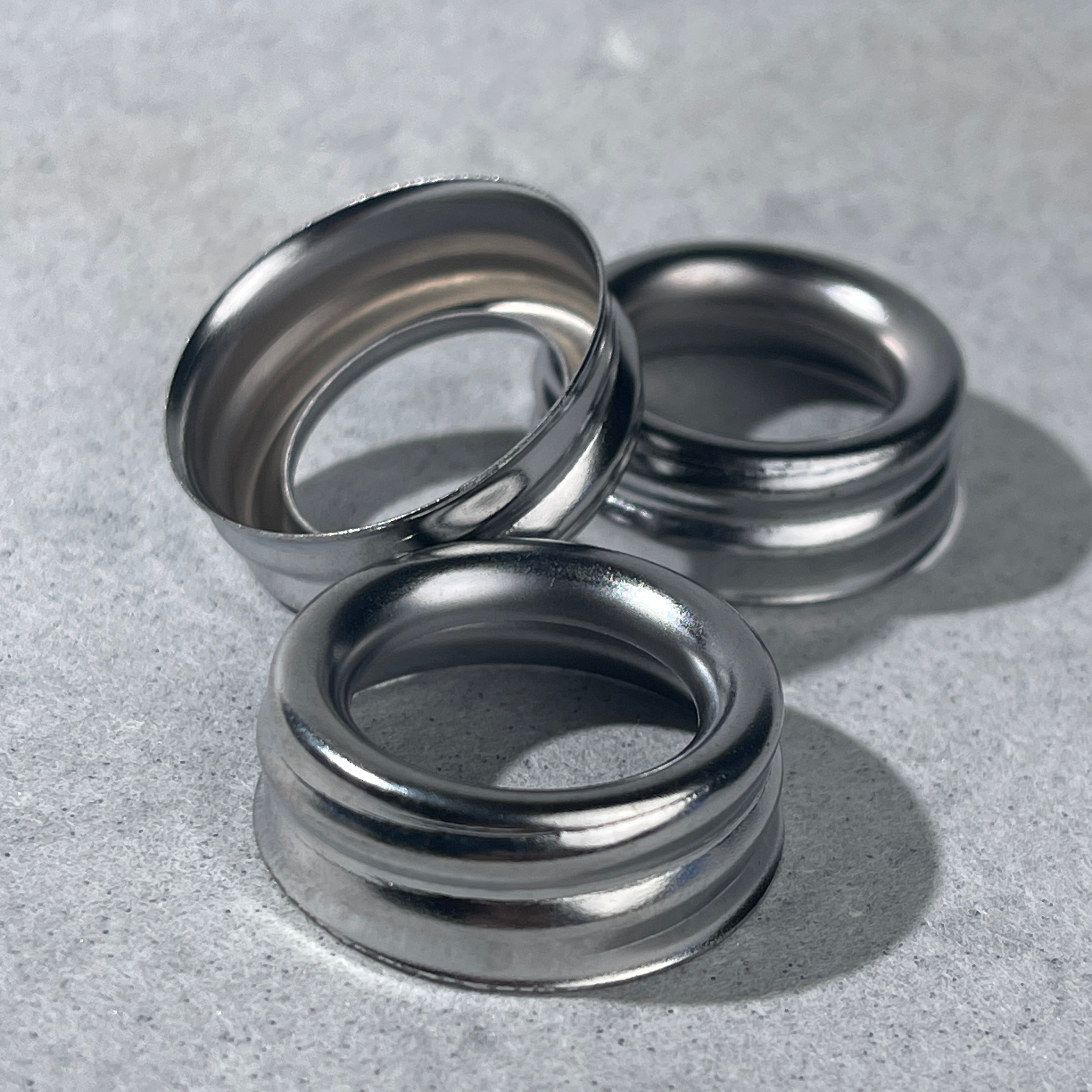 Glue Down Steel Collars Stainless For dispensers with no threads