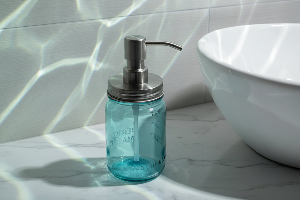 ez pleaser stainless steel canning jar  to soap pump conversion kit