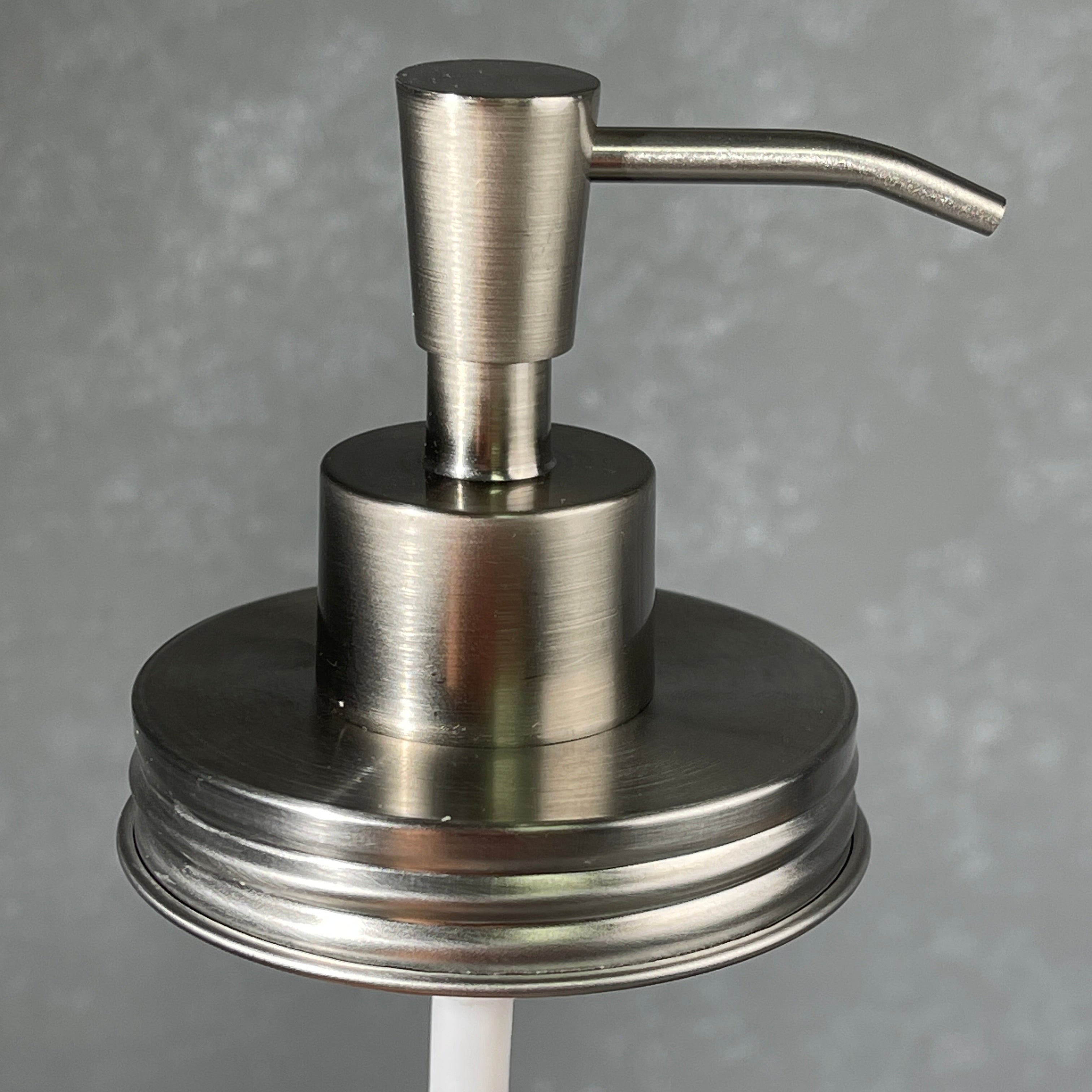 inverted cone modern mason jar  stainless steel soap pump kit
