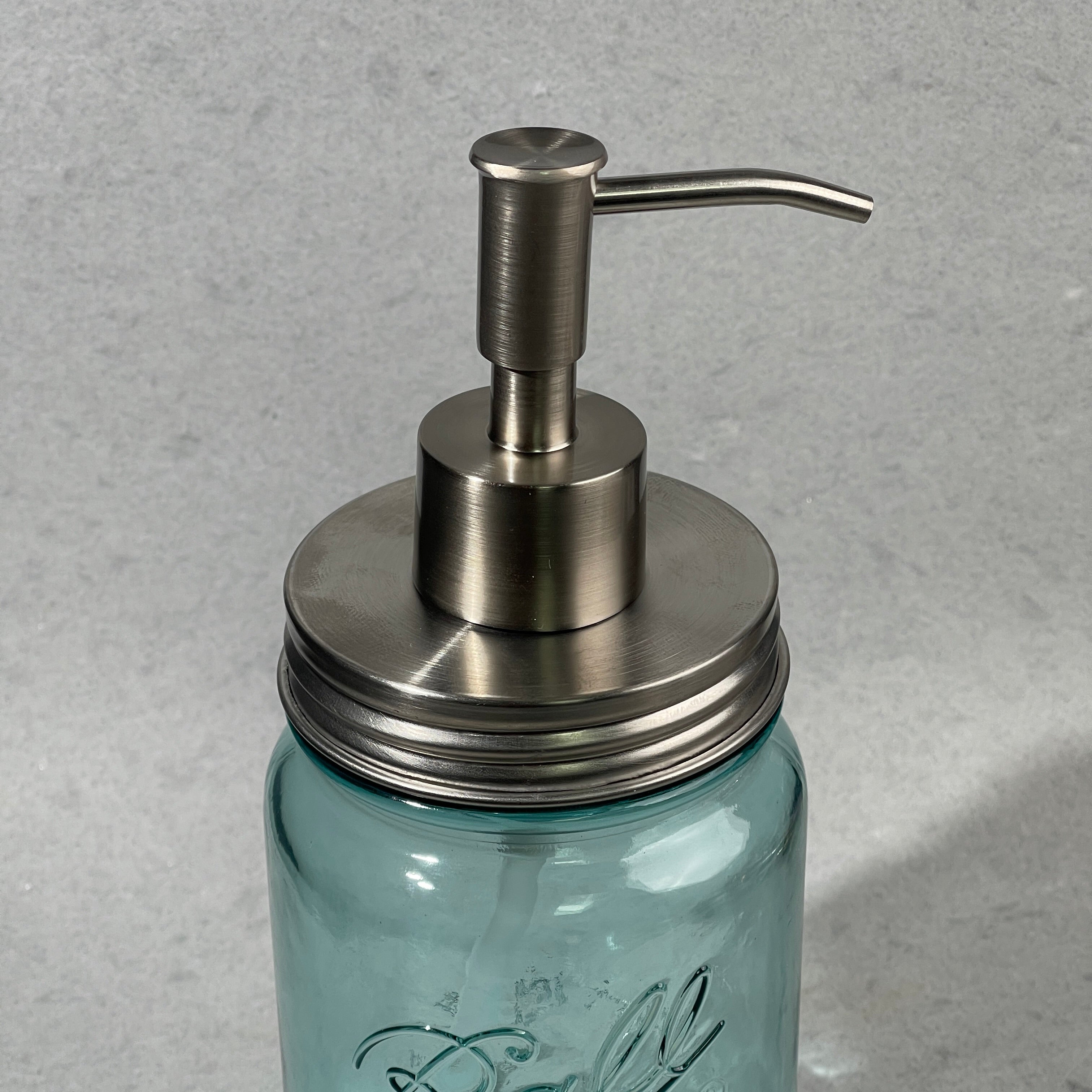  classic skinny head  stainless mason jar soap pump kit
