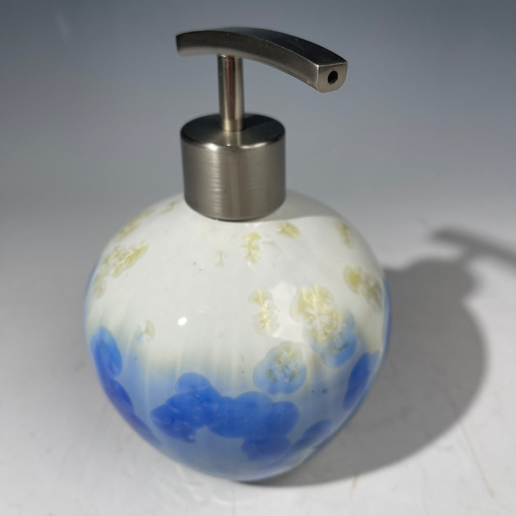 soap dispenser in Santorini sparkle blue white fade