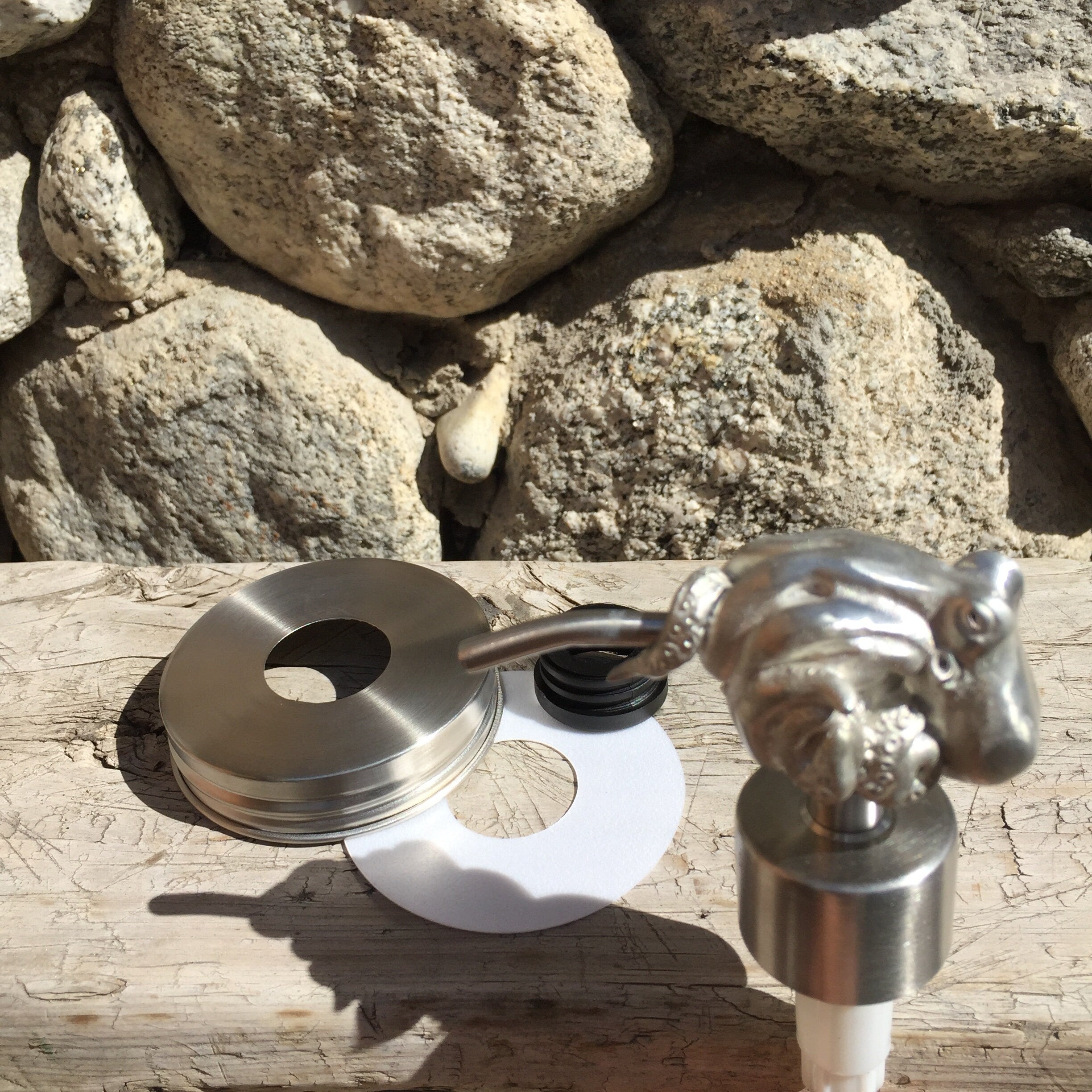 octopus solid metal soap lotion pump dispenser- Kit For mason Jars
