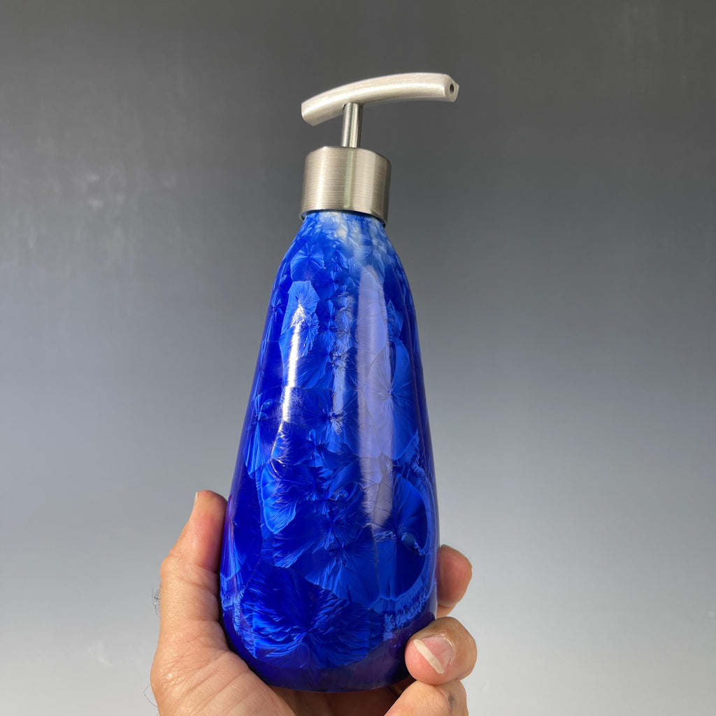 Soap Pump, Lotion and Hand Pump Electric Cobalt wavelength vibration crystalline glazed