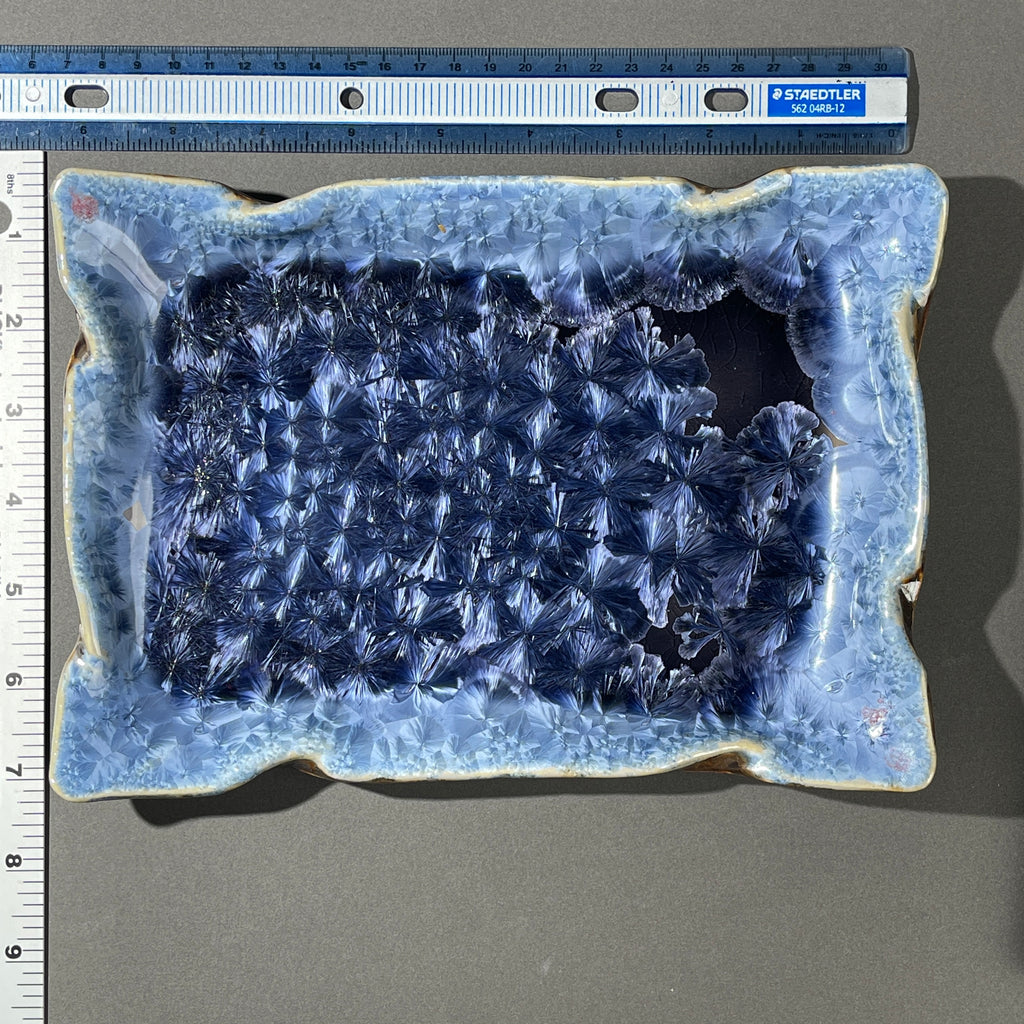 Purple macro-crystalline  rectangular tray by Hong Rubinstein