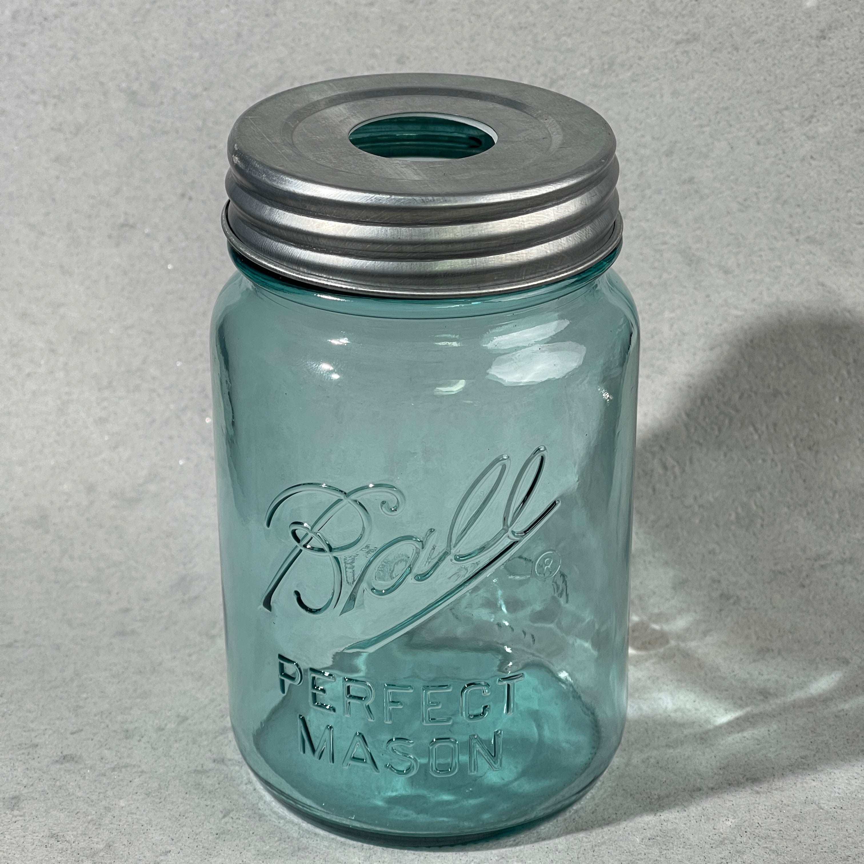 mason jar lid  galvanized with hole for adapting soap pumps