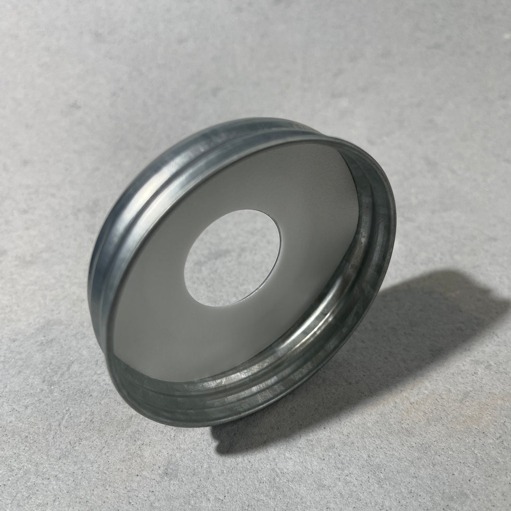 galvanized  soap pump adapter lid for regular mouth mason jars with poly liner