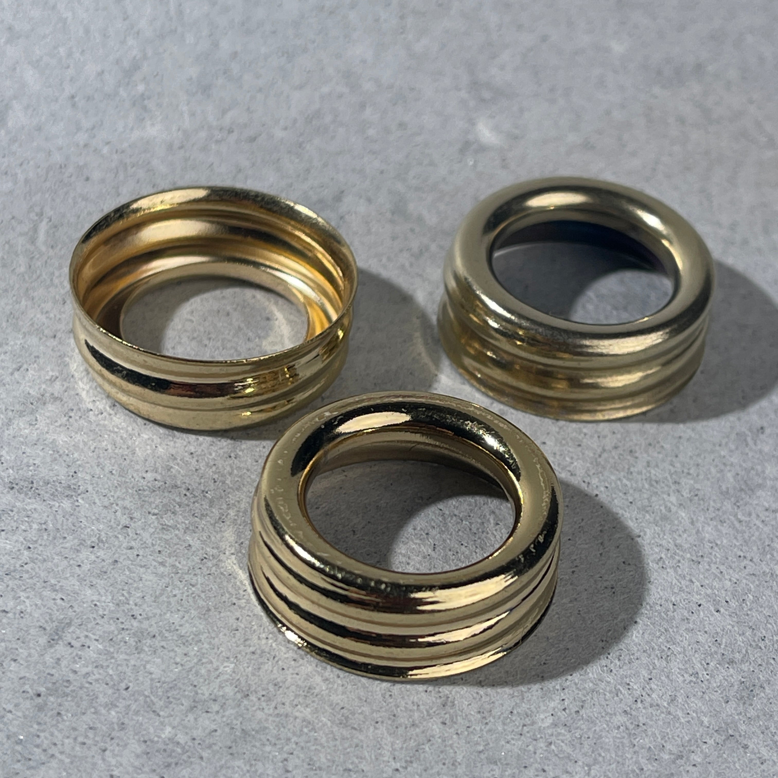 glue down collar thread rings gold finish 