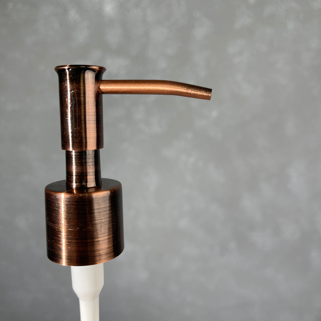 copper finish metal 24-410 size skinny head soap or lotion pump 1 cc size dispensing