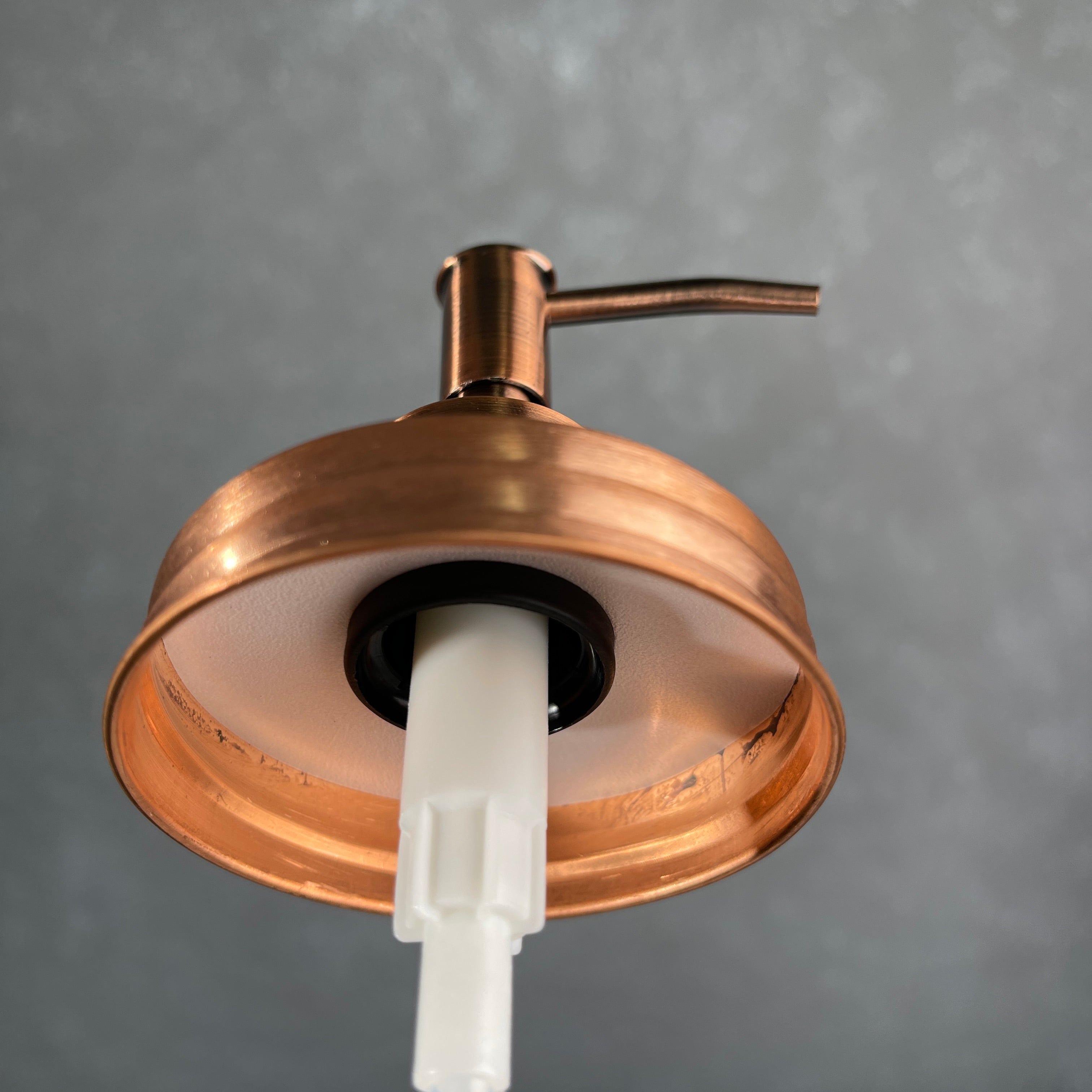 mason jar soap pump kit true solid copper lid copper plated skinny soap pump