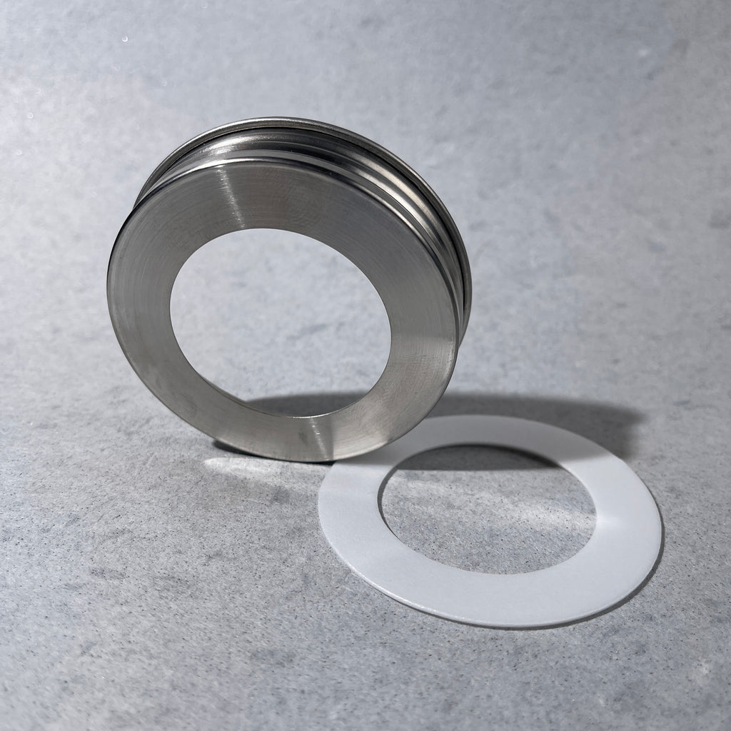 stainless steel lid for regular mouth mason jar with large hole for foamer collar or lid band use