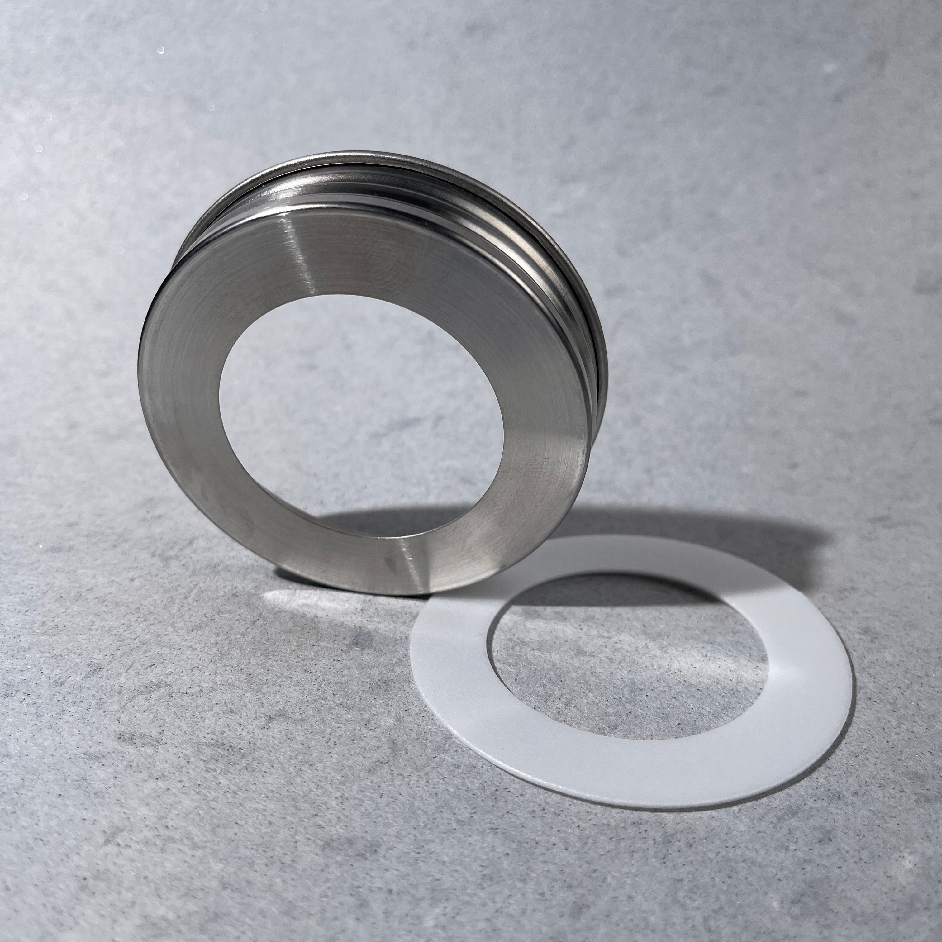 stainless steel lid for regular mouth mason jar with large hole for foamer collar or lid band use