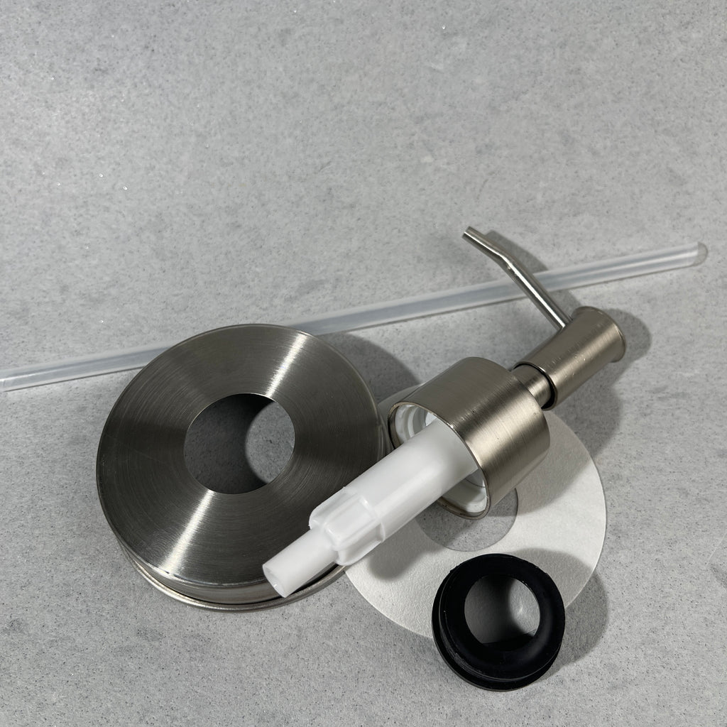  classic skinny head  stainless mason jar soap pump kit