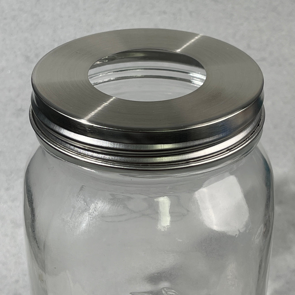 mason jar stainless lid adapter for foam pumps and crafts