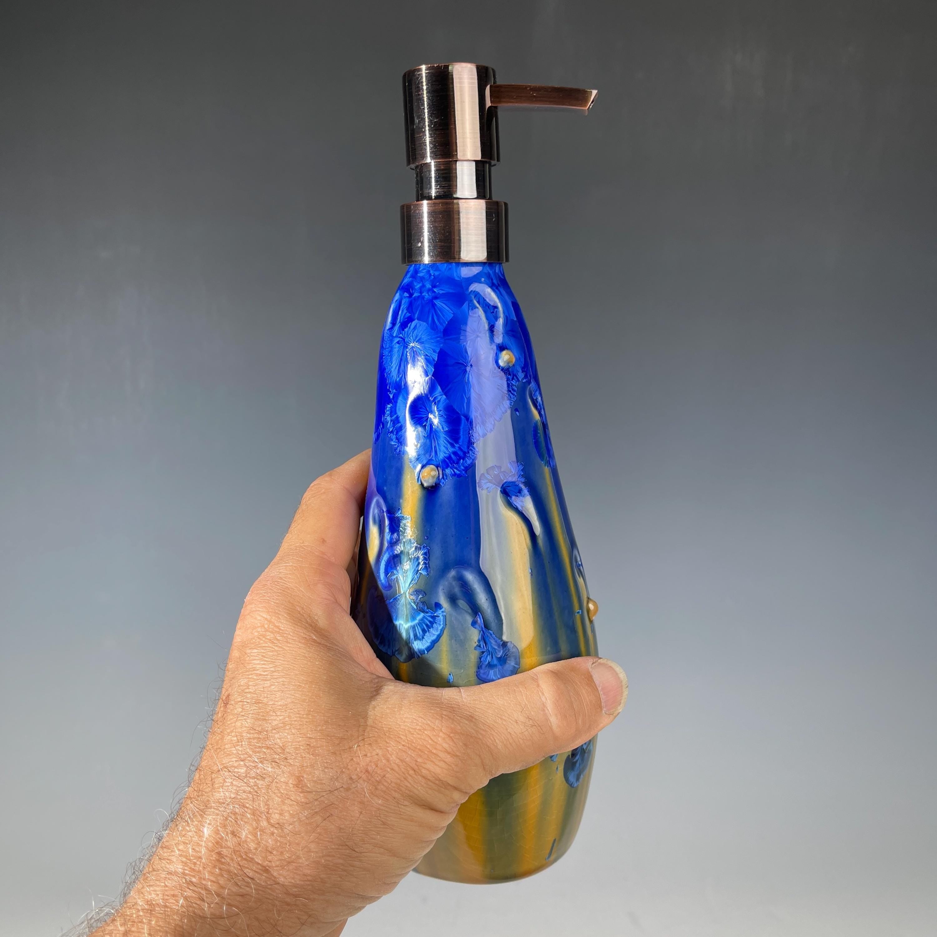 Soap Pump, Taller Lotion Dispenser Pump paisley dissemblance fractal Crystalline Glaze