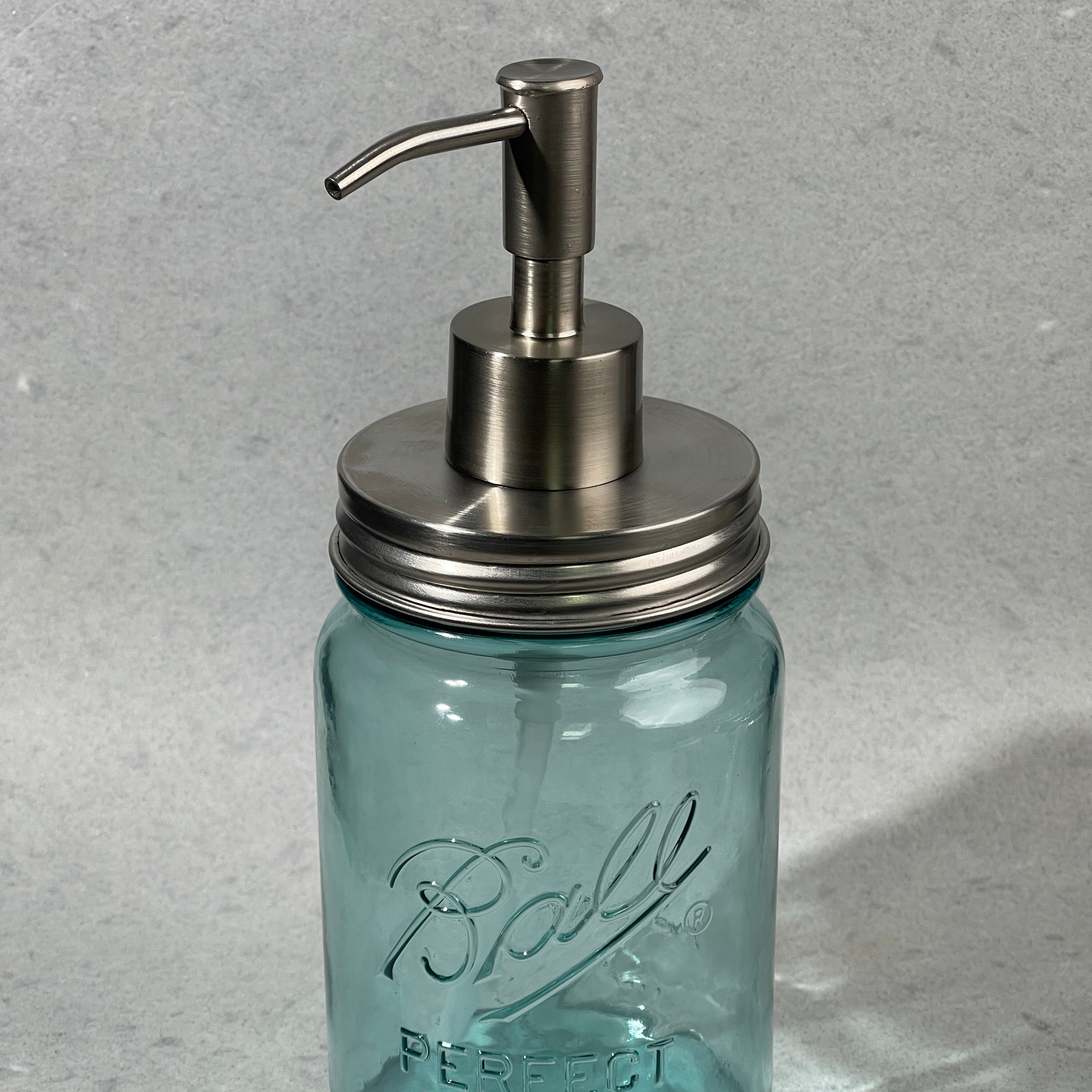  classic skinny head  stainless mason jar soap pump kit