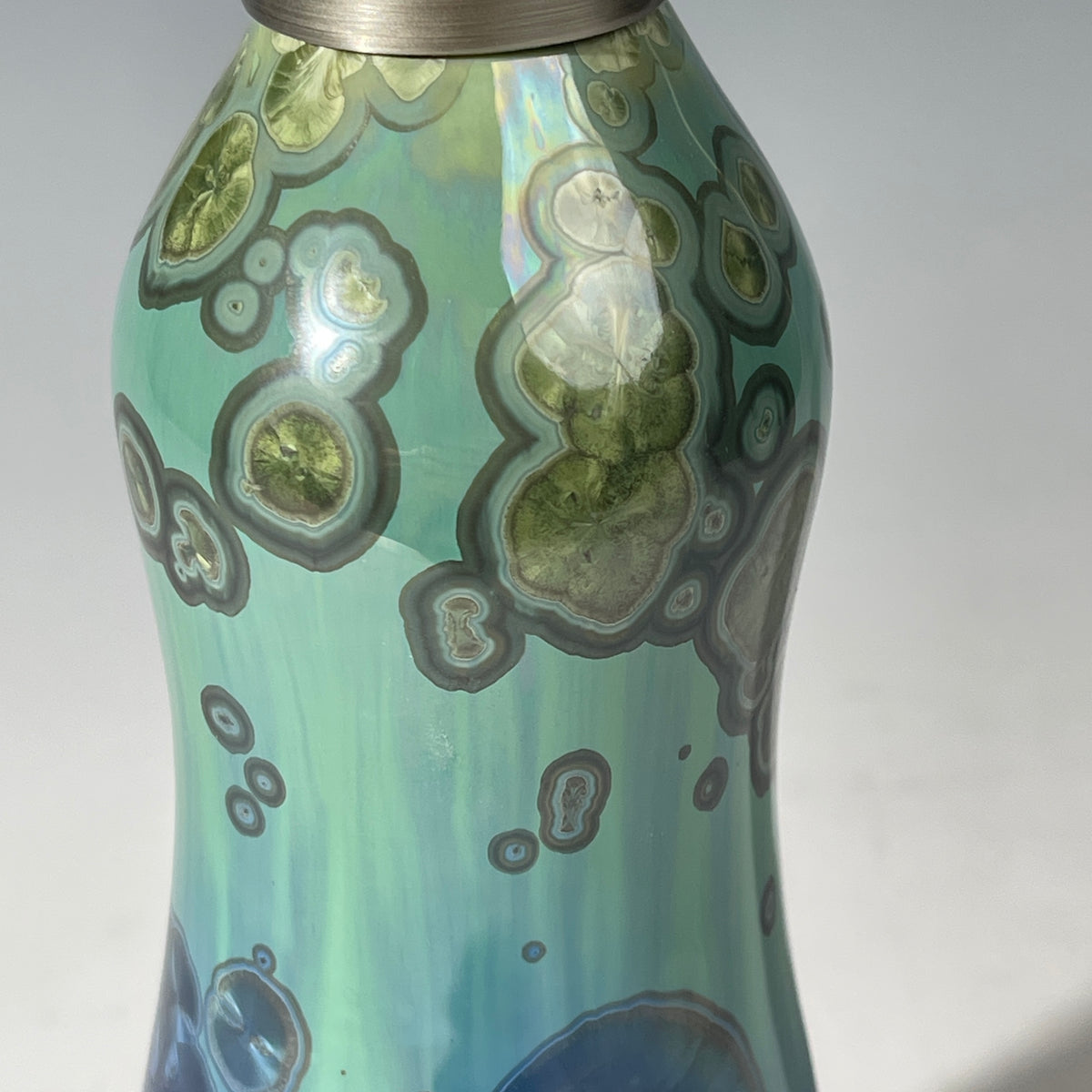 Soap Pump, Lotion and or Hand Sanitizer Pump -green forest jade ultramarine crystalline