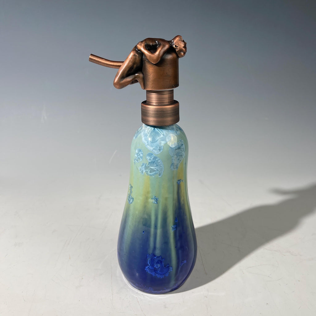 Soap Pump, Lotion Pump -Orgasmic Happy Man sky  to cobalt