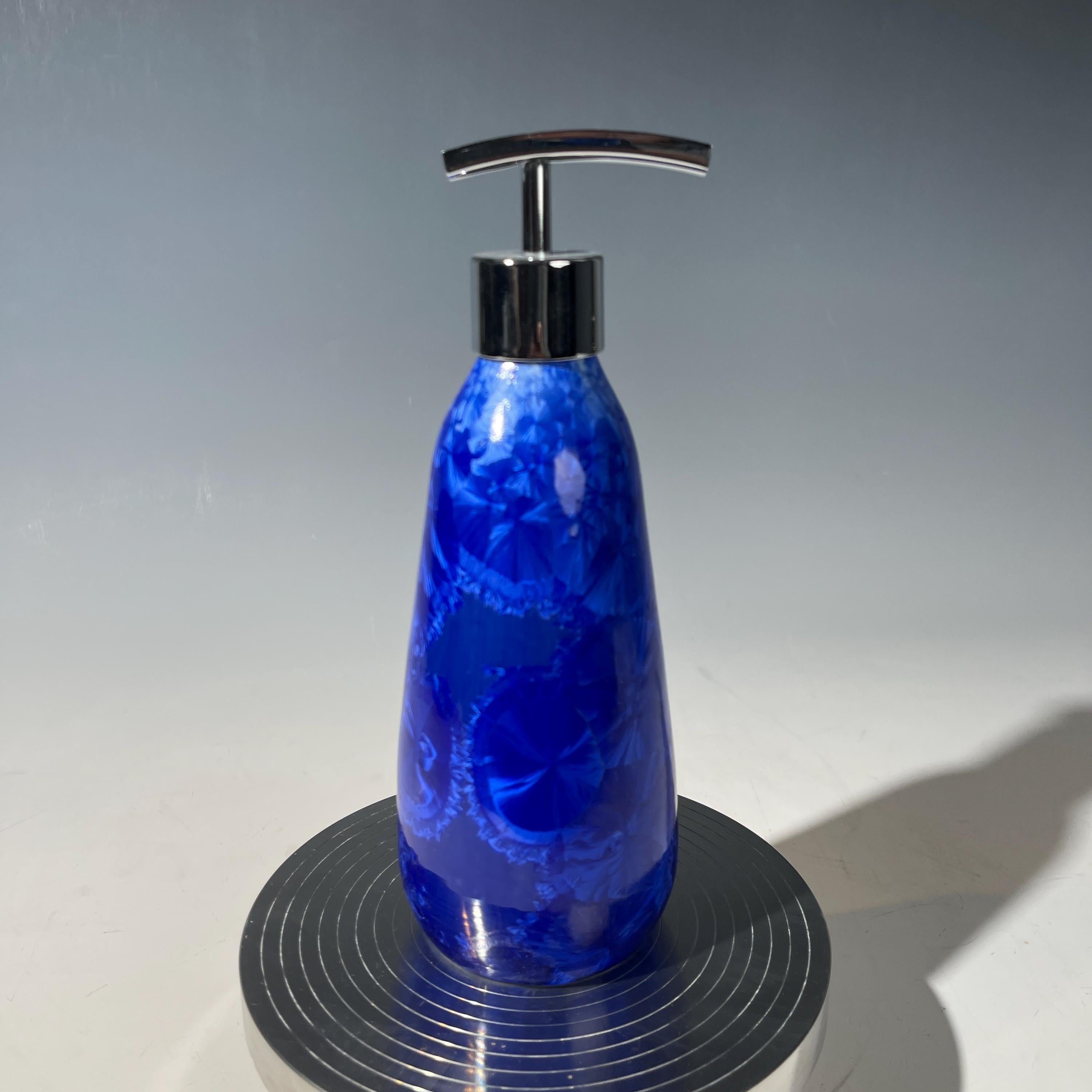 Soap Pump, Lotion and Hand Pump Midnight Cobalt crystalline glazed