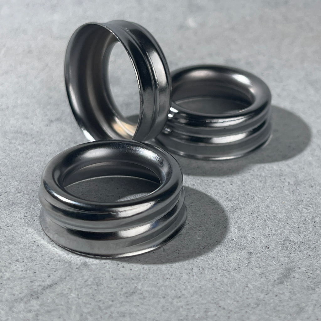 Glue Down Steel Collars Stainless For dispensers with no threads