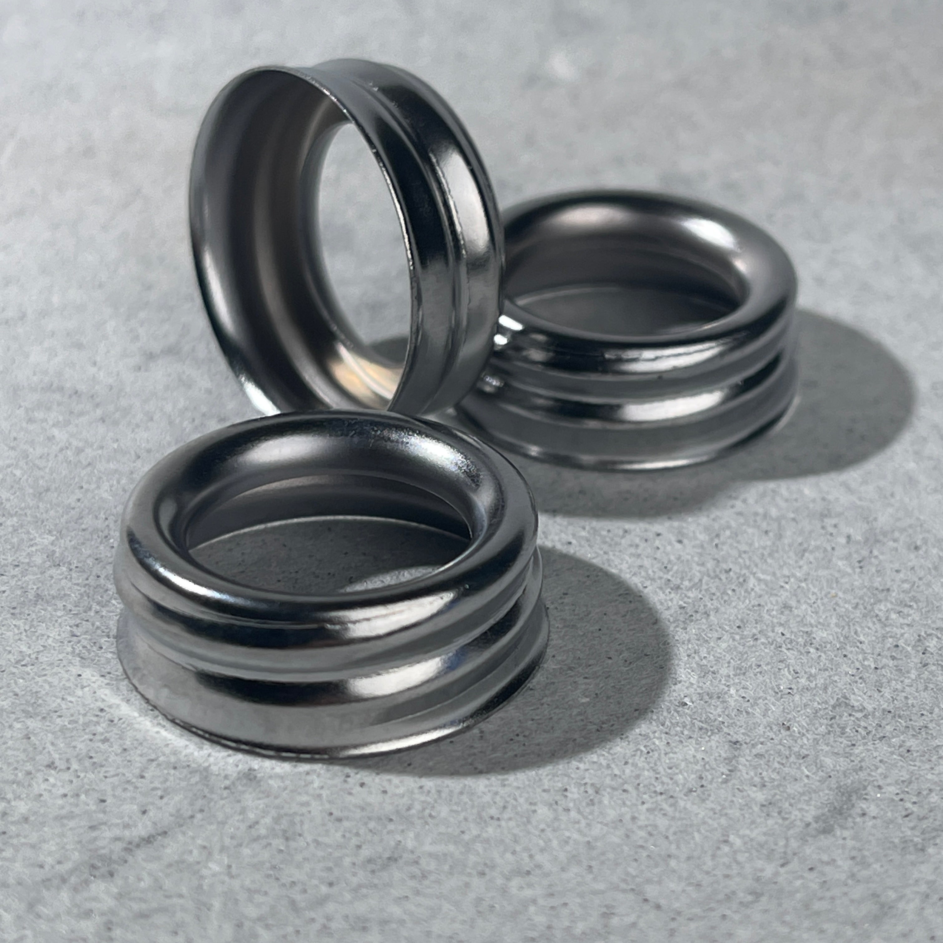 Glue Down Steel Collars Stainless For dispensers with no threads