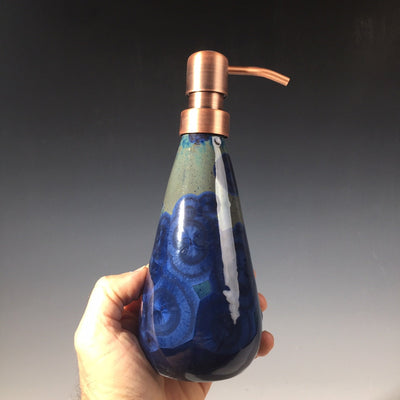 Soap Pump, Lotion and or Hand Sanitizer Pump -green tea ultramarine crystalline