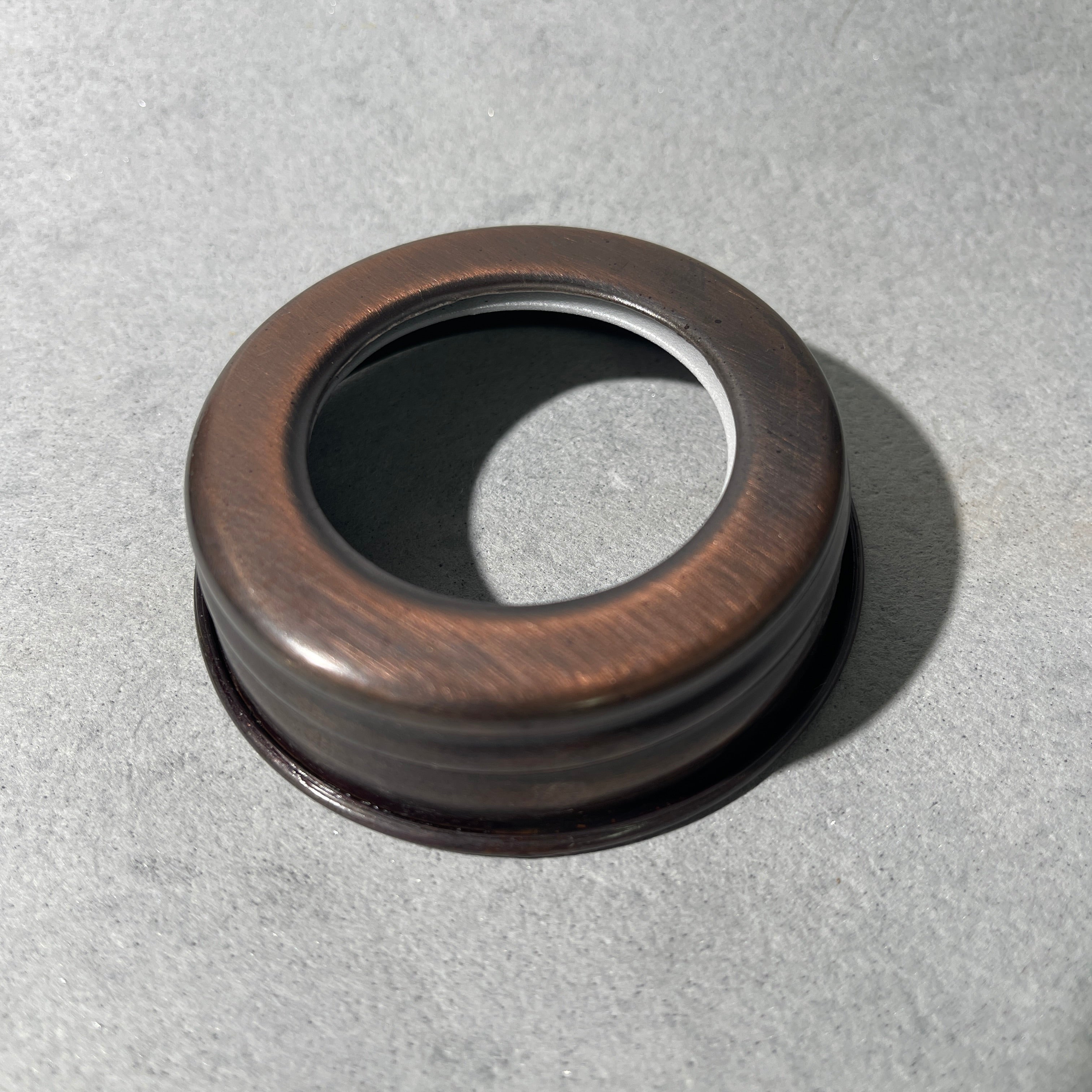 mason jar soap pump or lid adapter band in bronze finish regular mouth
