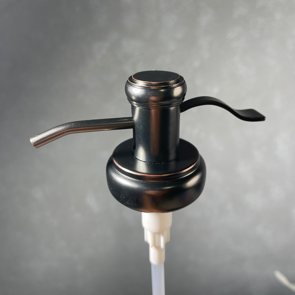 water well style soap pump in oil rubbed bronze finish