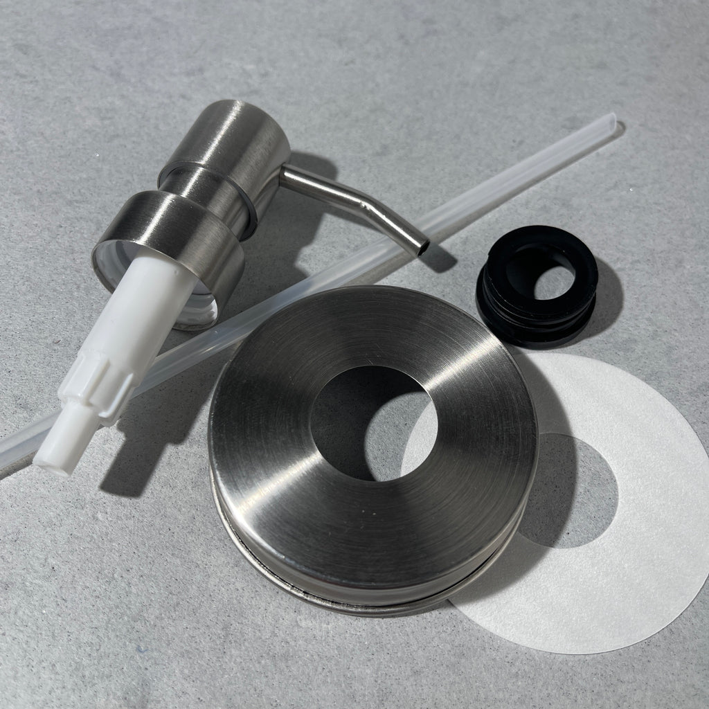 ez pleaser stainless steel canning jar  to soap pump conversion kit