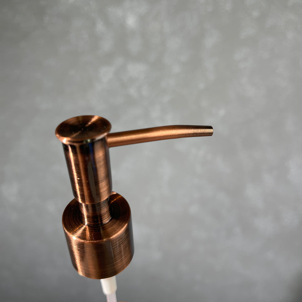 copper finish metal 24-410 size skinny head soap or lotion pump 1 cc size dispensing
