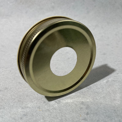 mason jar soap pump lid adapter brass gold regular mouth
