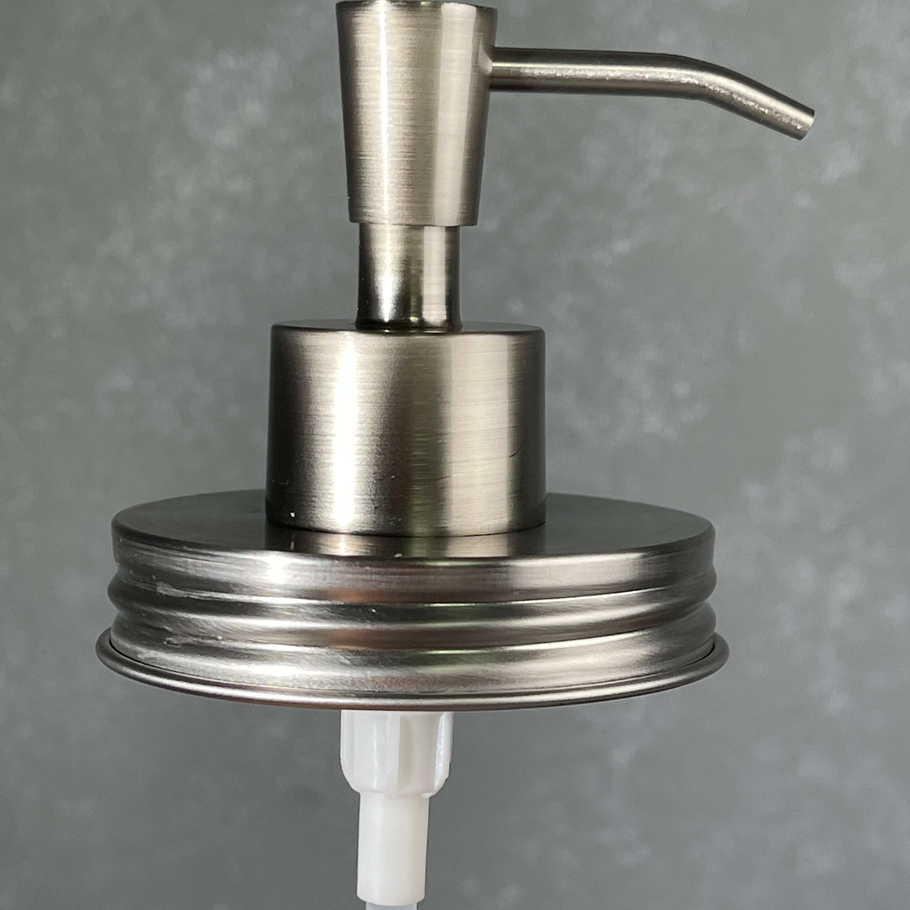 inverted cone modern mason jar  stainless steel soap pump kit