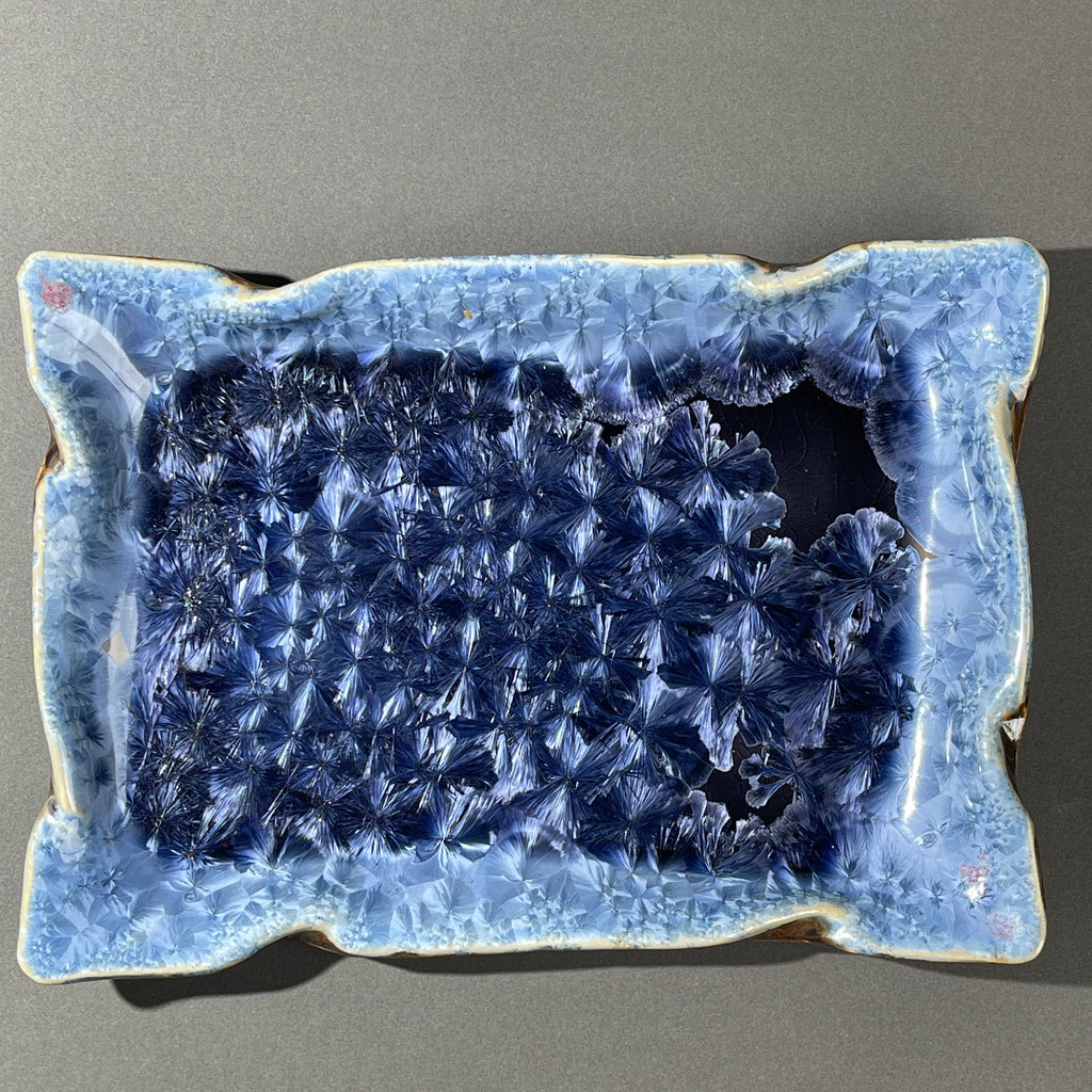 Purple macro-crystalline  rectangular tray by Hong Rubinstein