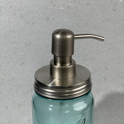 mason jar soap pump kit stainless lid bird head  dispenser pump top