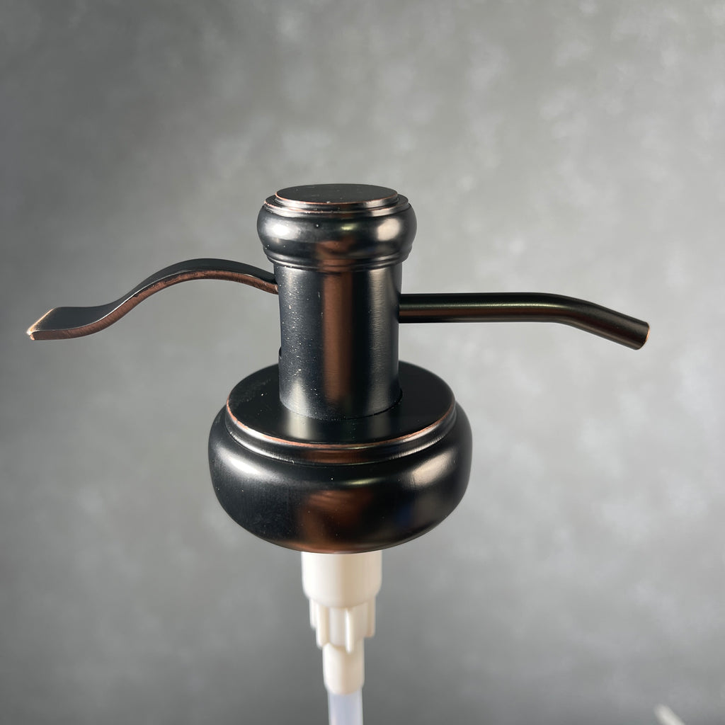 water well style soap pump in oil rubbed bronze finish