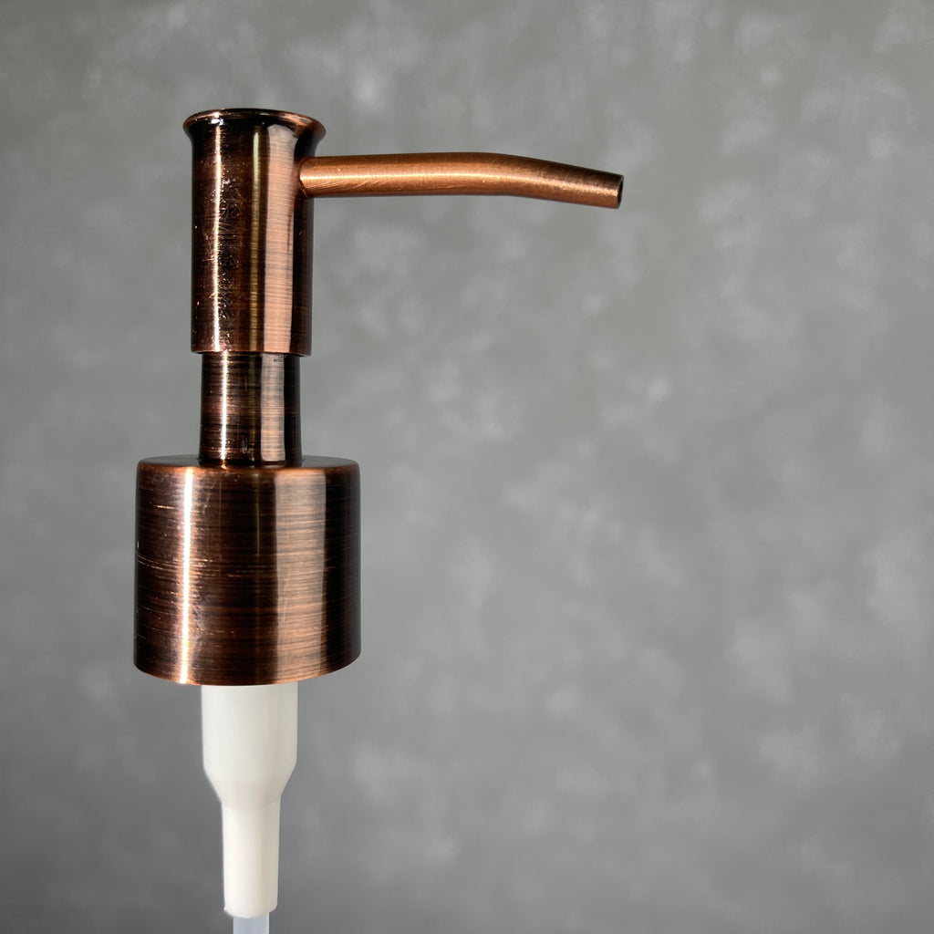 copper finish metal 24-410 size skinny head soap or lotion pump 1 cc size dispensing