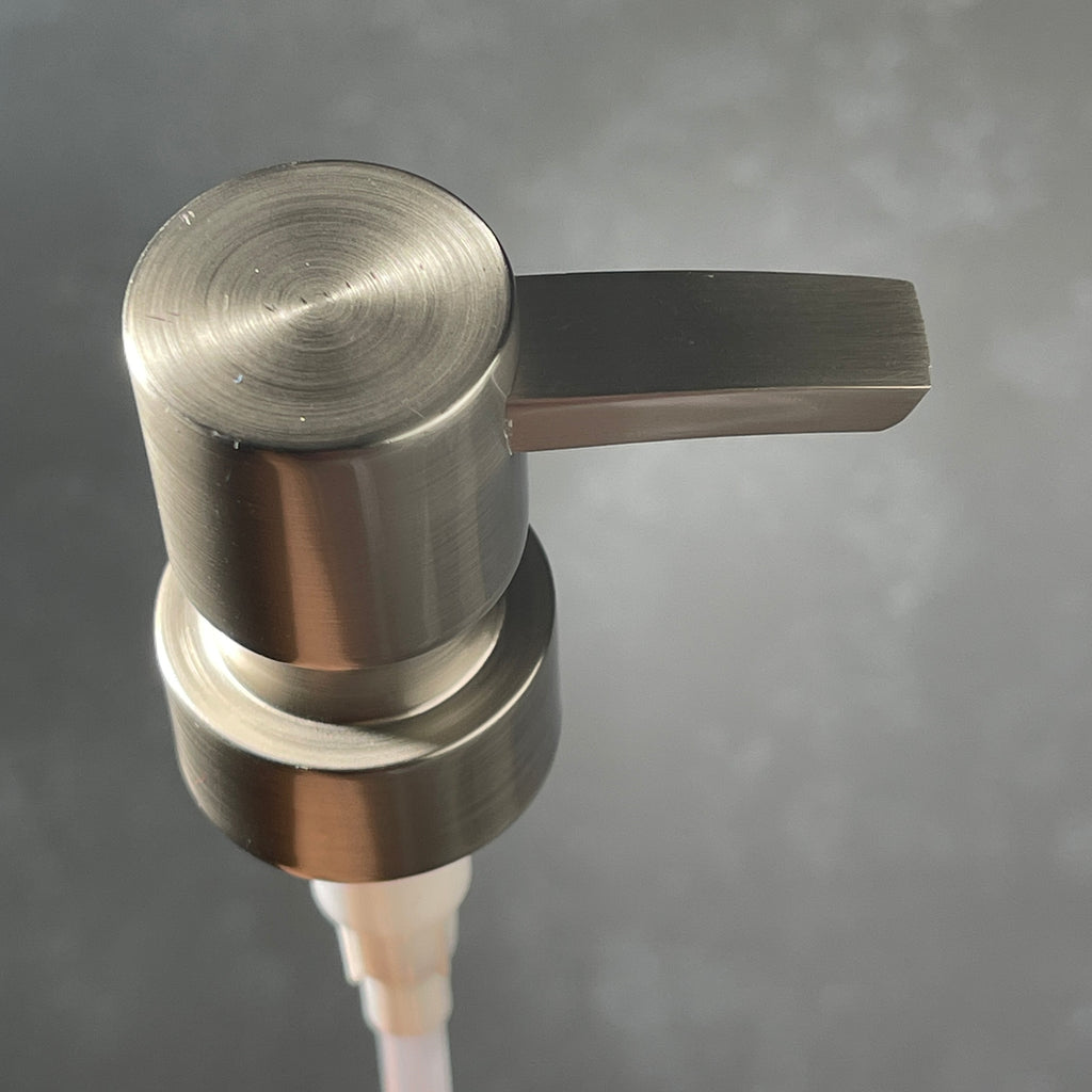 stainless steel  brushed  nickel  finish heavy duty flathead metal soap pump