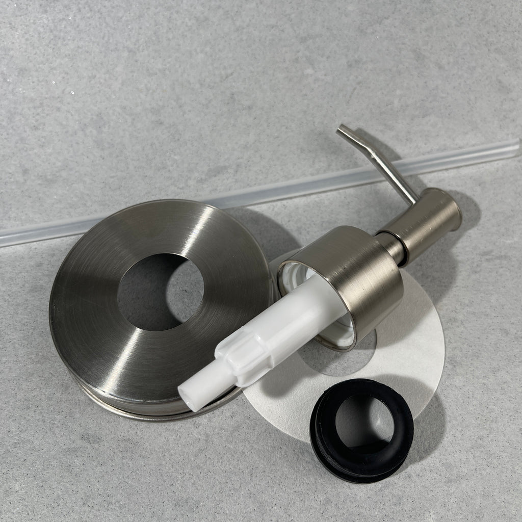  classic skinny head  stainless mason jar soap pump kit