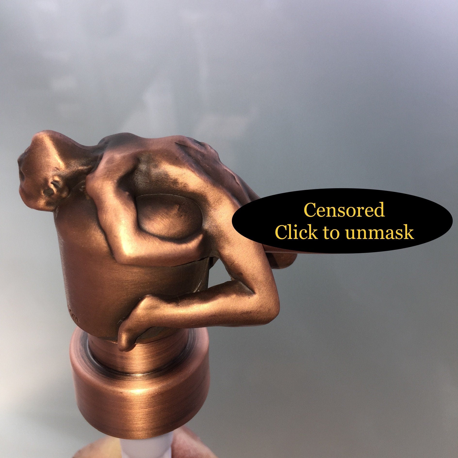 happy man bronze sculptural soap pump