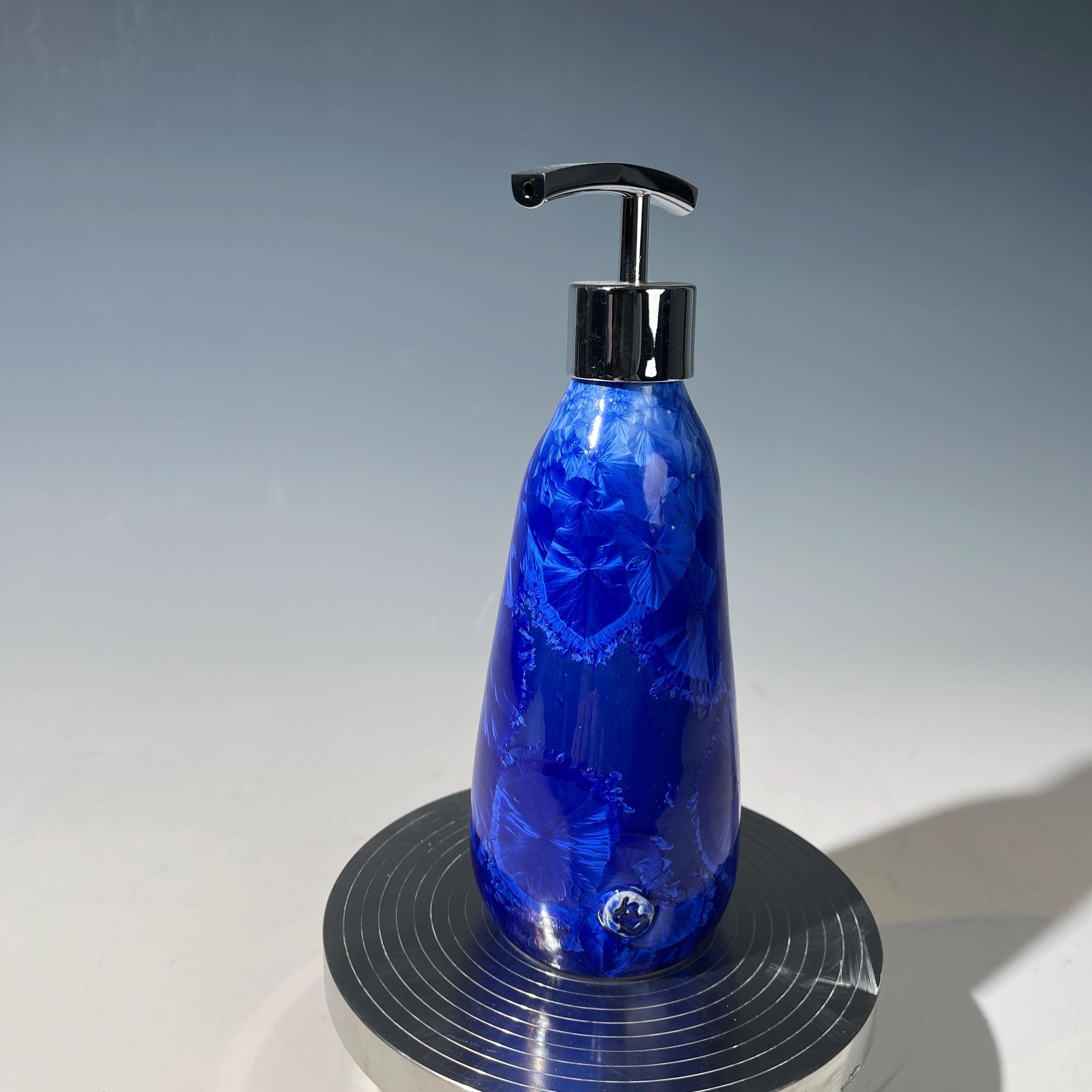 Soap Pump, Lotion and Hand Pump Midnight Cobalt crystalline glazed