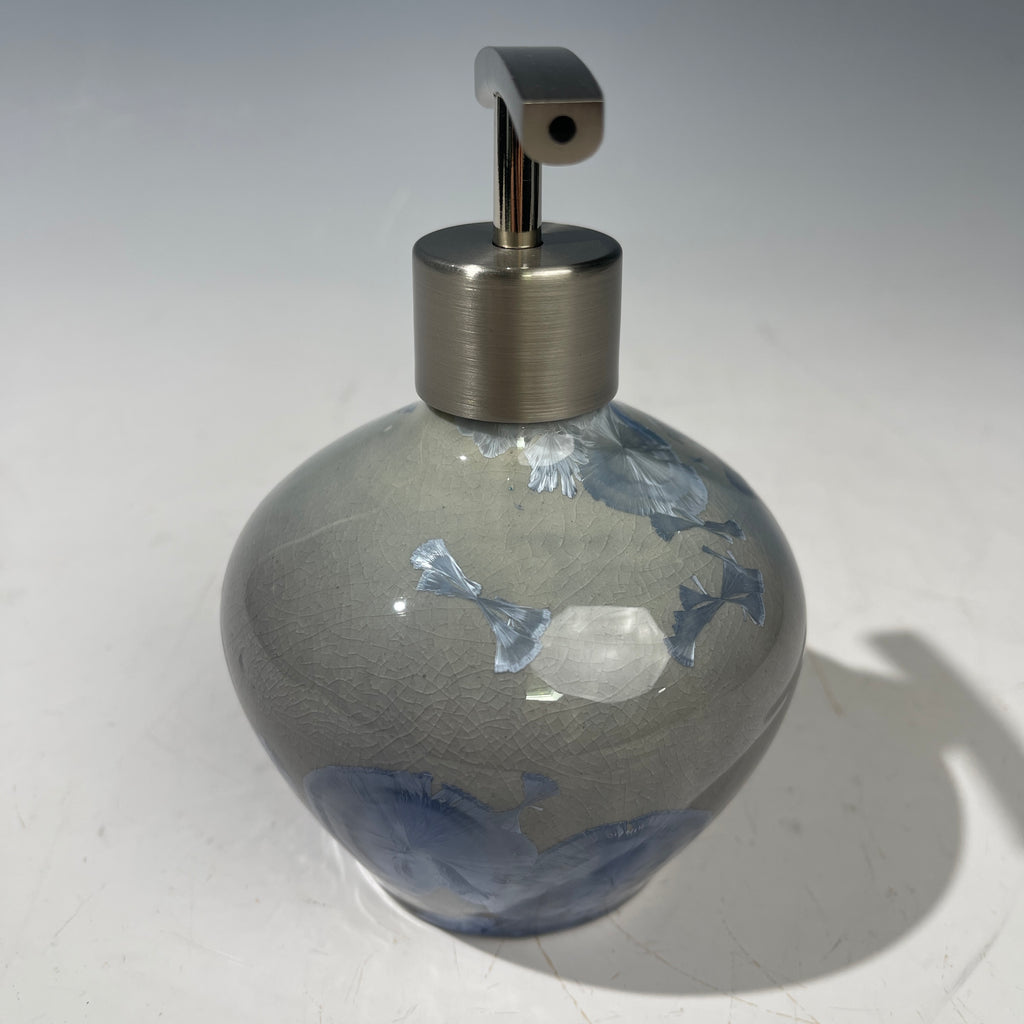 soap pump modern gray crystalline glazed